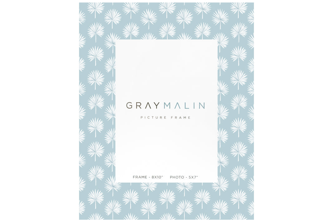 The Isla Palm Vertical Picture Frame - Sky Blue by Gray Malin
