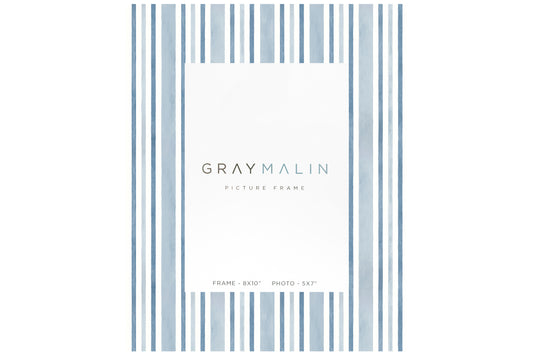 The Cabana Stripe Vertical Picture Frame - Indigo Blue