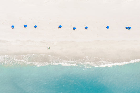 Product image for Blue Umbrellas, Sullivan's Island, South Carolina