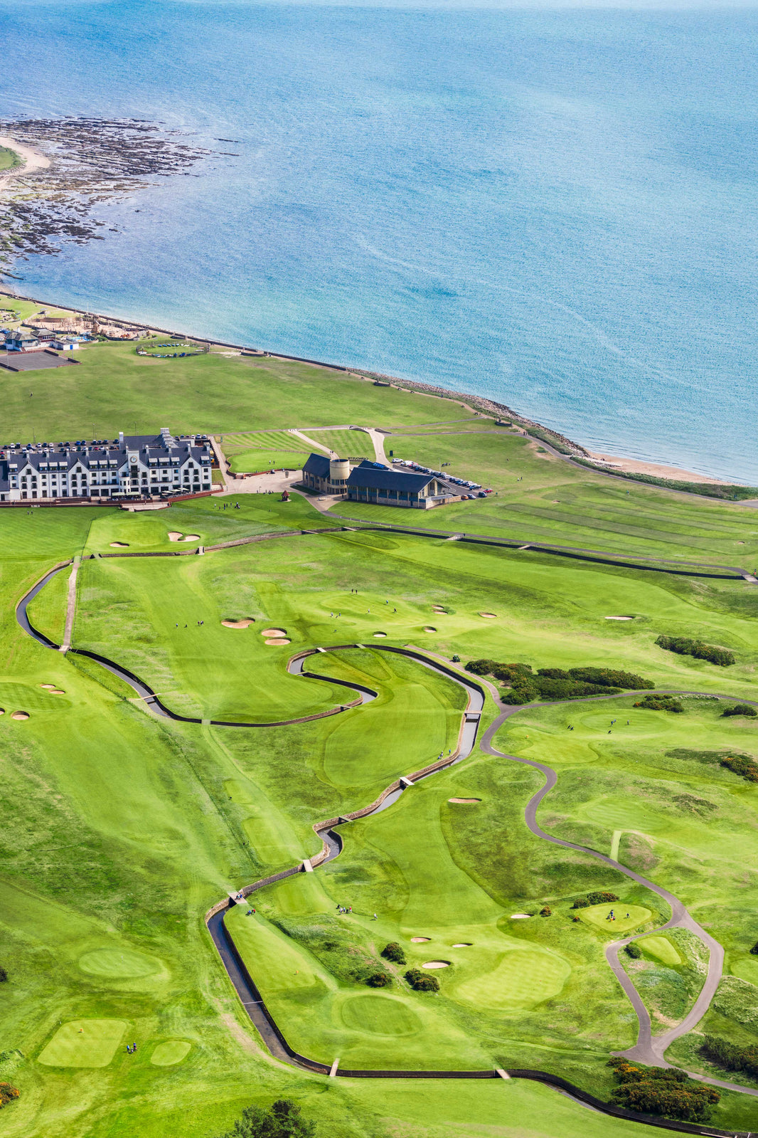 Carnoustie Clubhouse and Golf Links, Scotland by Gray Malin