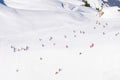 Col de la Loze Skiers, Courchevel, French Alps