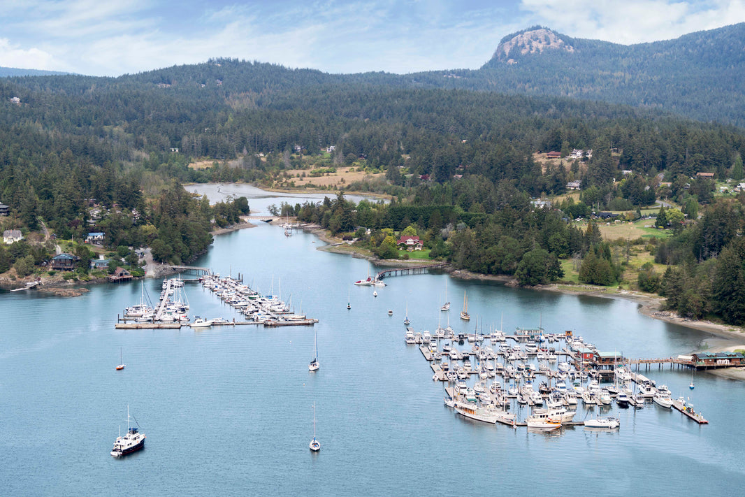 Photography by Gray Malin of Deer Harbor Marina, Orcas Island, Puget Sound