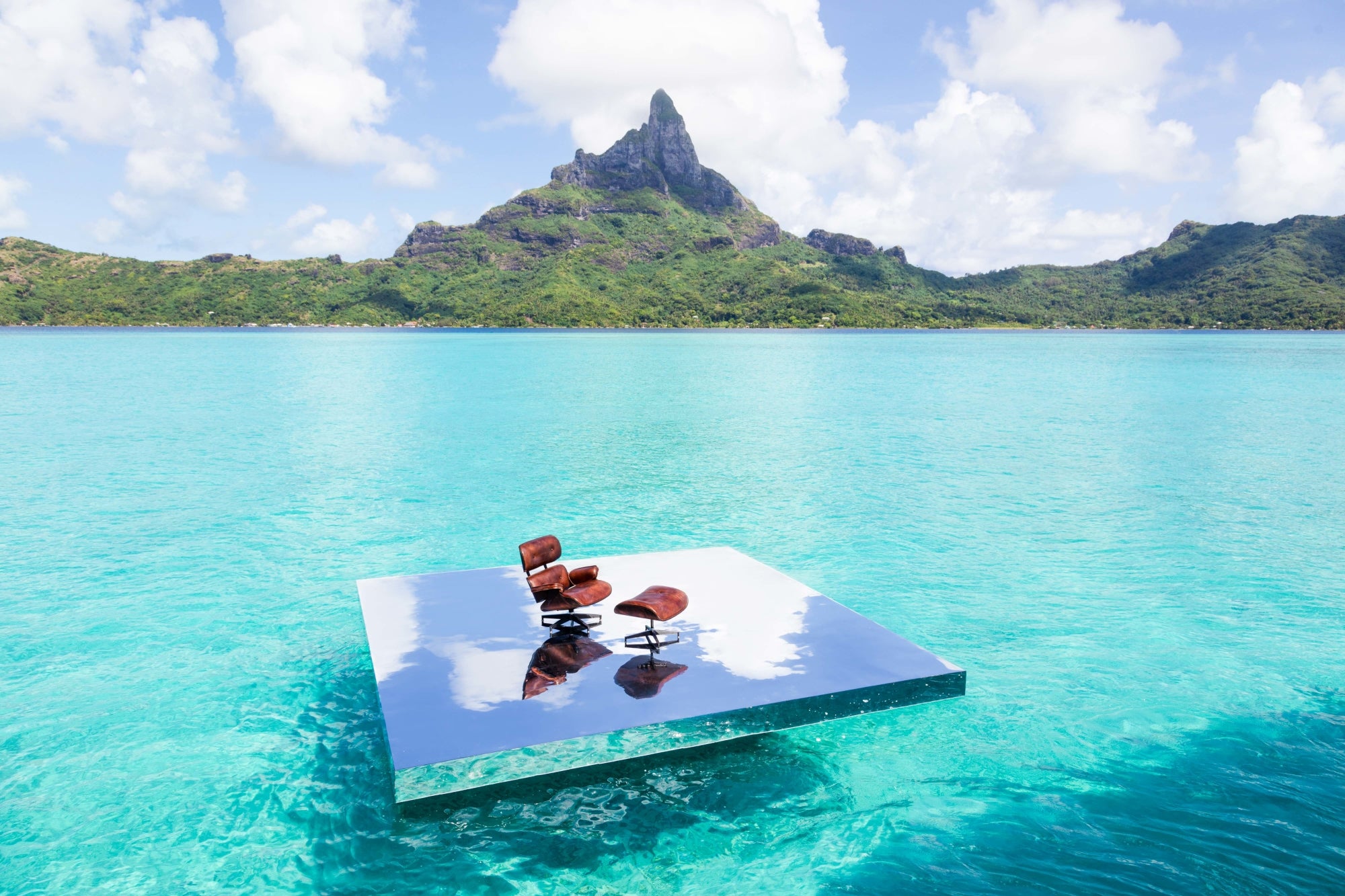 Eames Lounge Chair and Ottoman II, Bora Bora