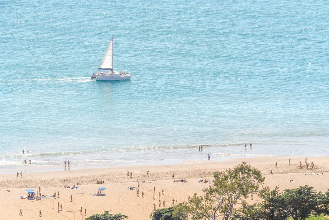 East Beach Sailboat, Santa Barbara by Gray Malin