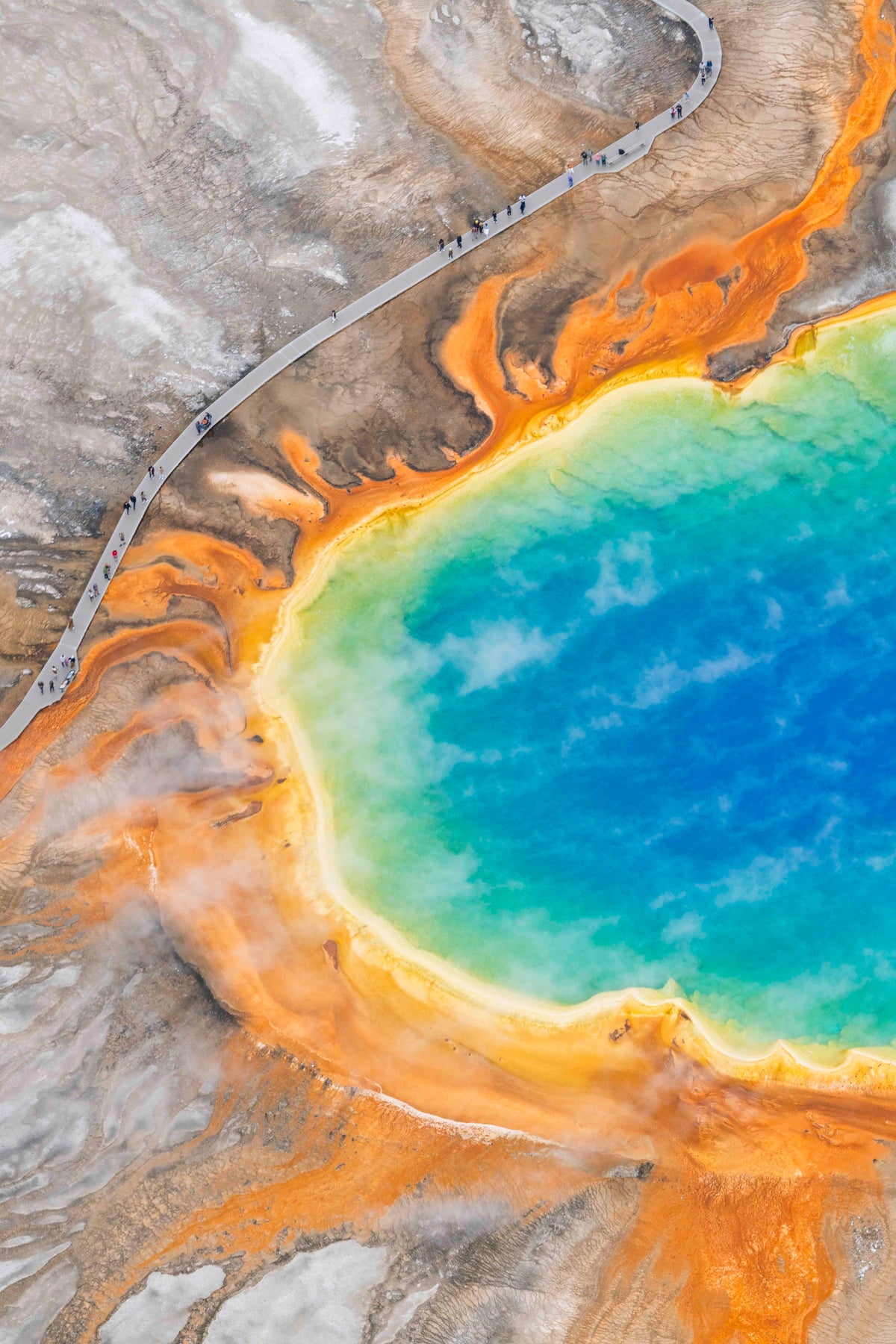 Grand Prismatic Spring Summer Vertical, Yellowstone National Park