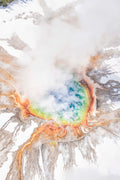 Grand Prismatic Spring Winter Vista Vertical, Yellowstone National Park