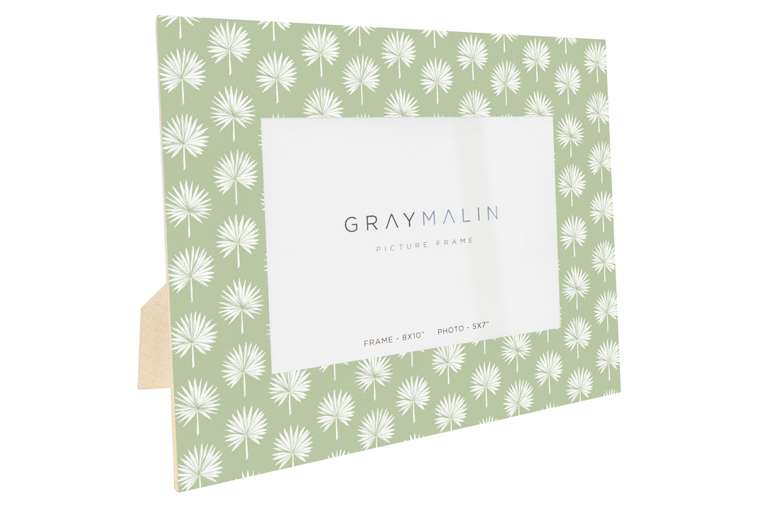 The Isla Palm Horizontal Picture Frame -  Celadon Green by Gray Malin