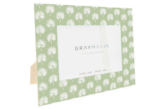 The Isla Palm Horizontal Picture Frame -  Celadon Green
