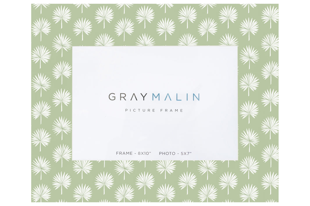 The Isla Palm Horizontal Picture Frame -  Celadon Green by Gray Malin