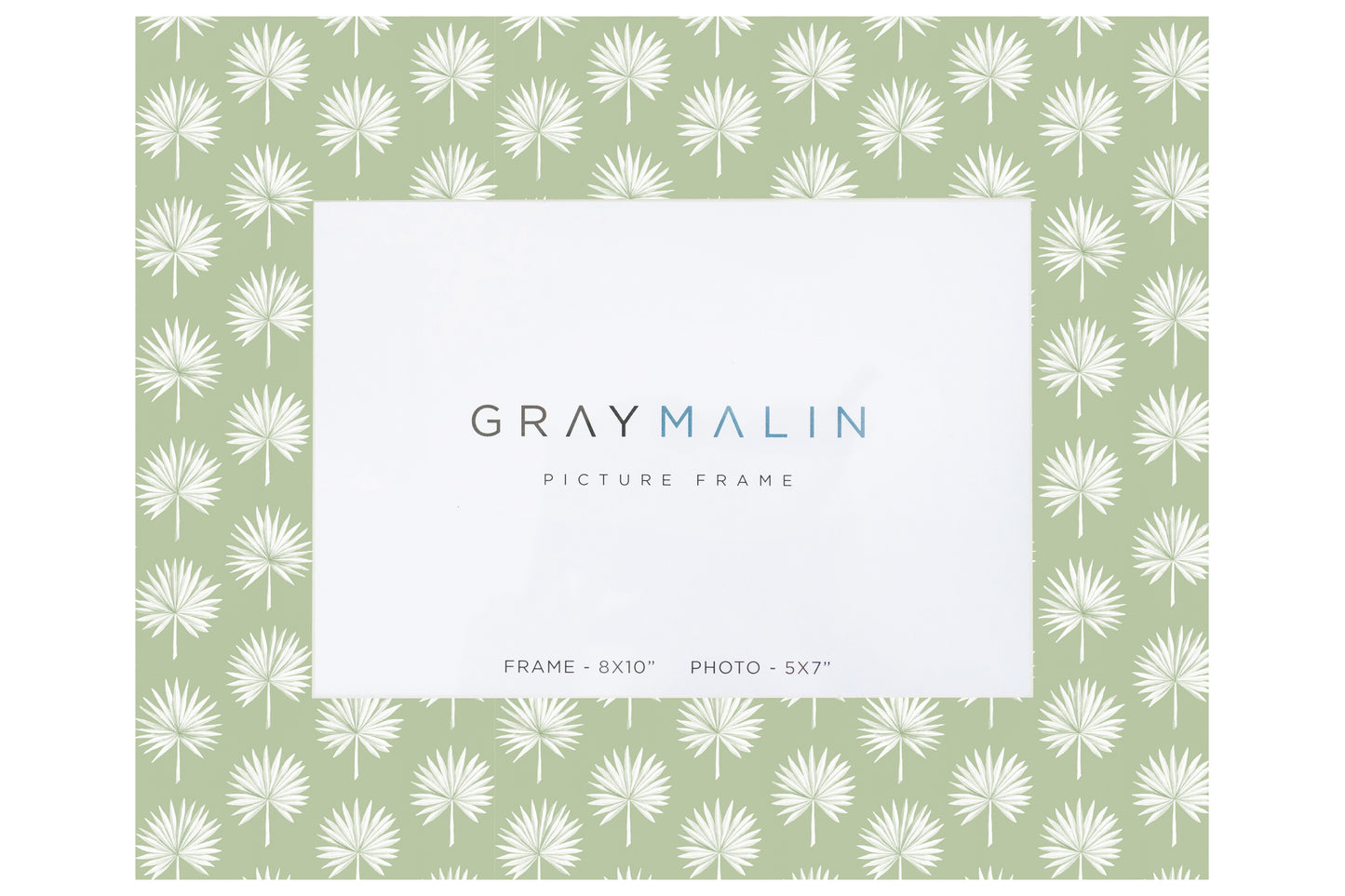 The Isla Palm Horizontal Picture Frame -  Celadon Green