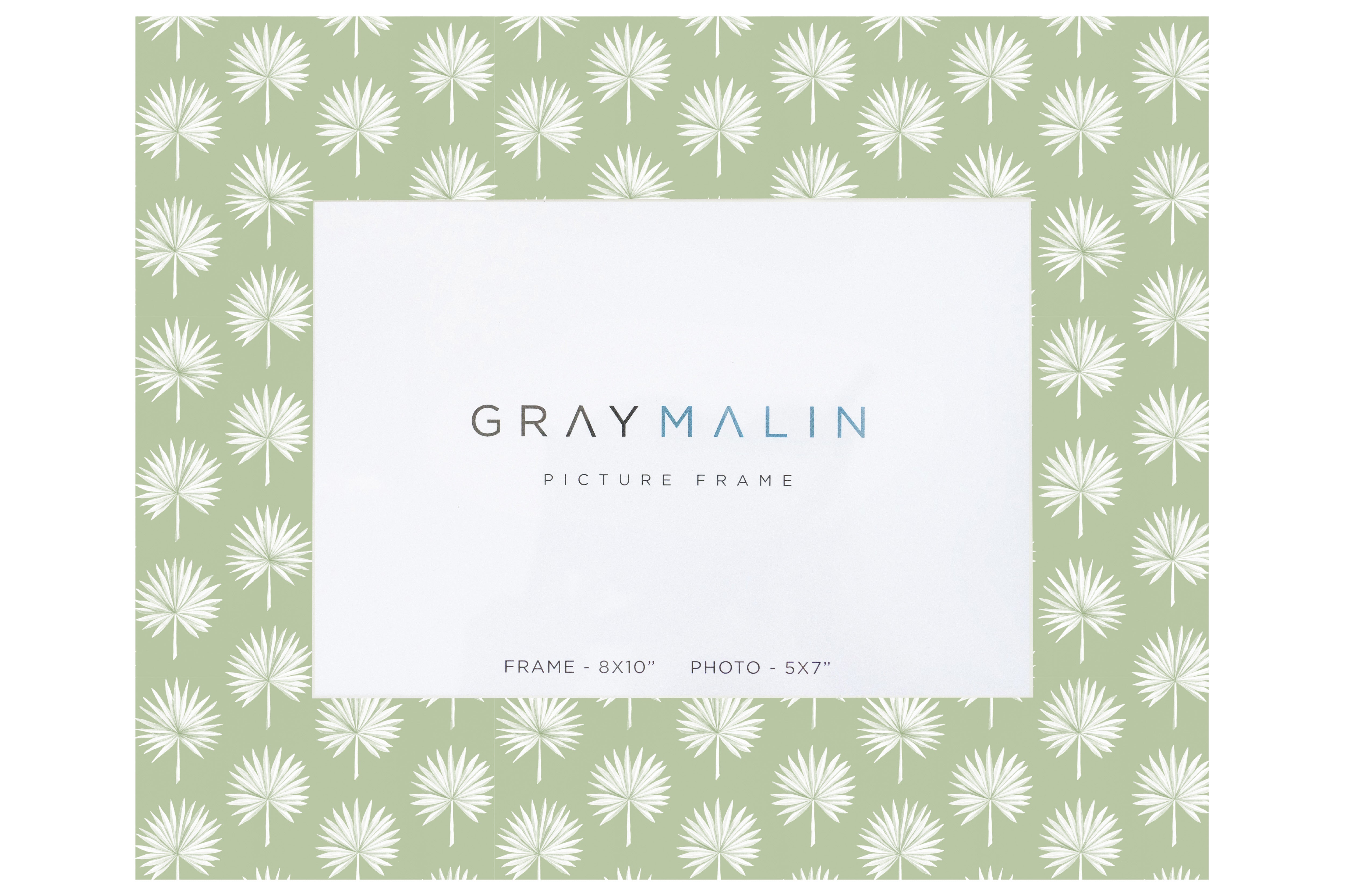 The Isla Palm Horizontal Picture Frame -  Celadon Green