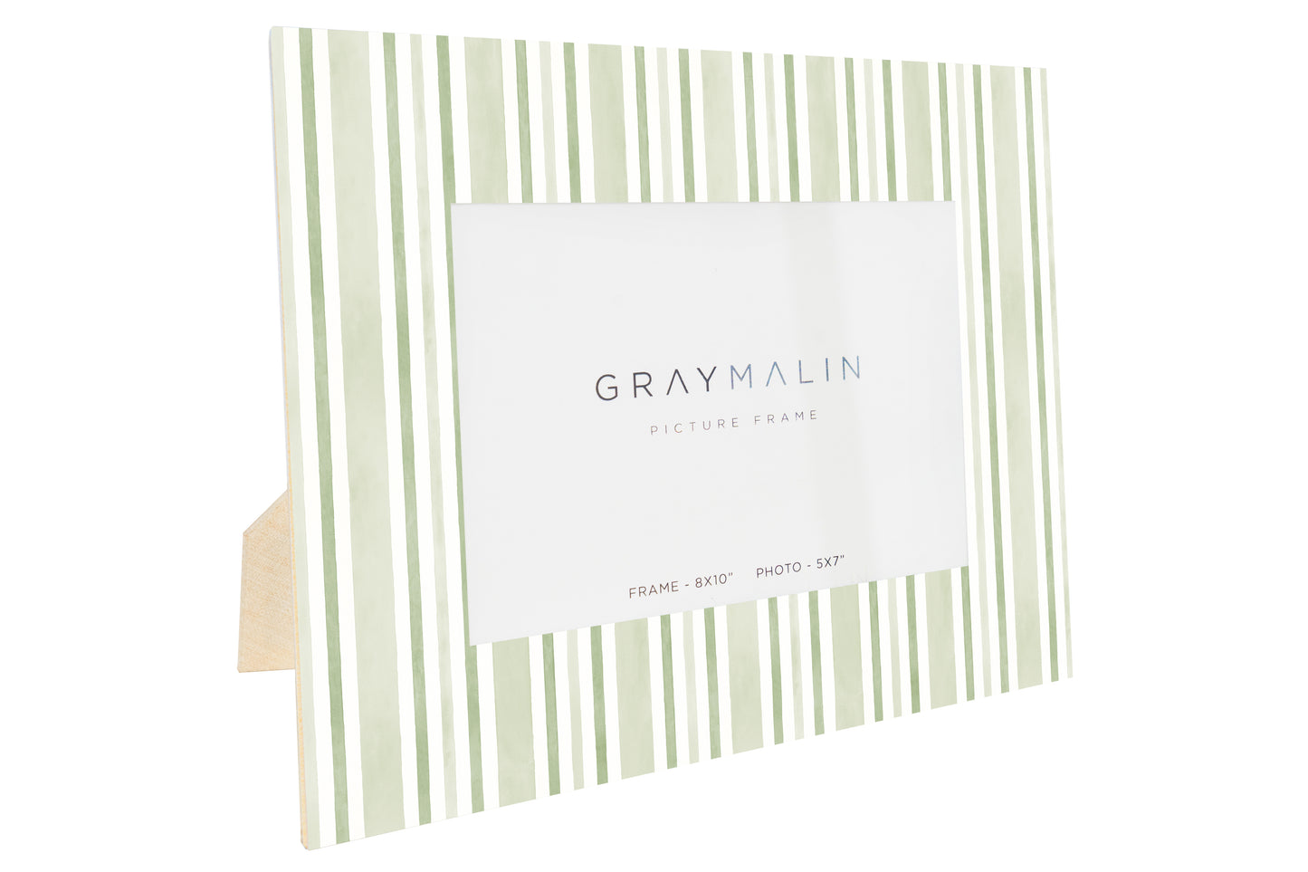 The Cabana Stripe Horizontal Picture Frame - Riviera Green