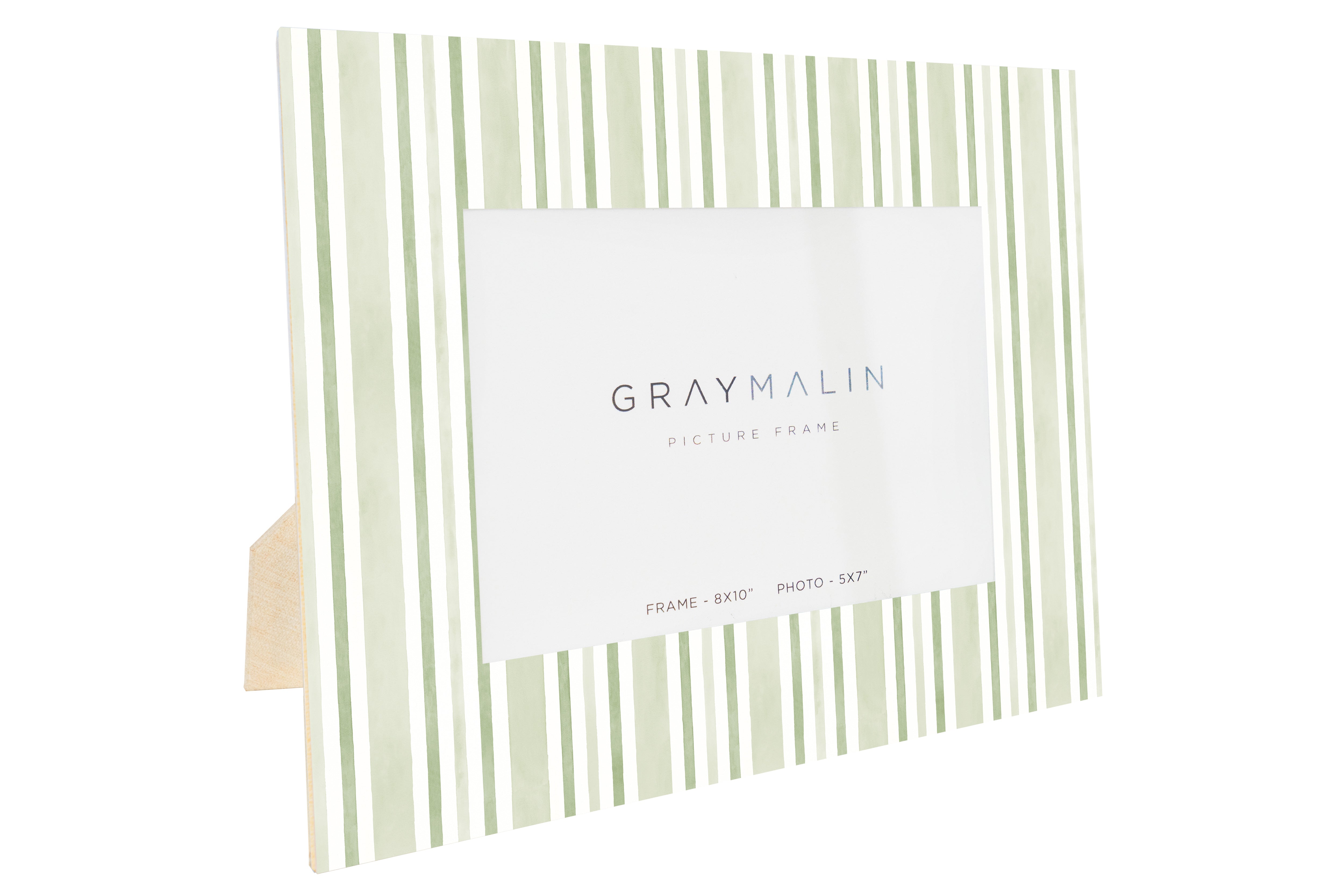 The Cabana Stripe Horizontal Picture Frame - Riviera Green