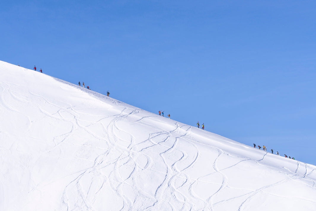 Photography by Gray Malin of Hiking the Bowl, Aspen Highlands