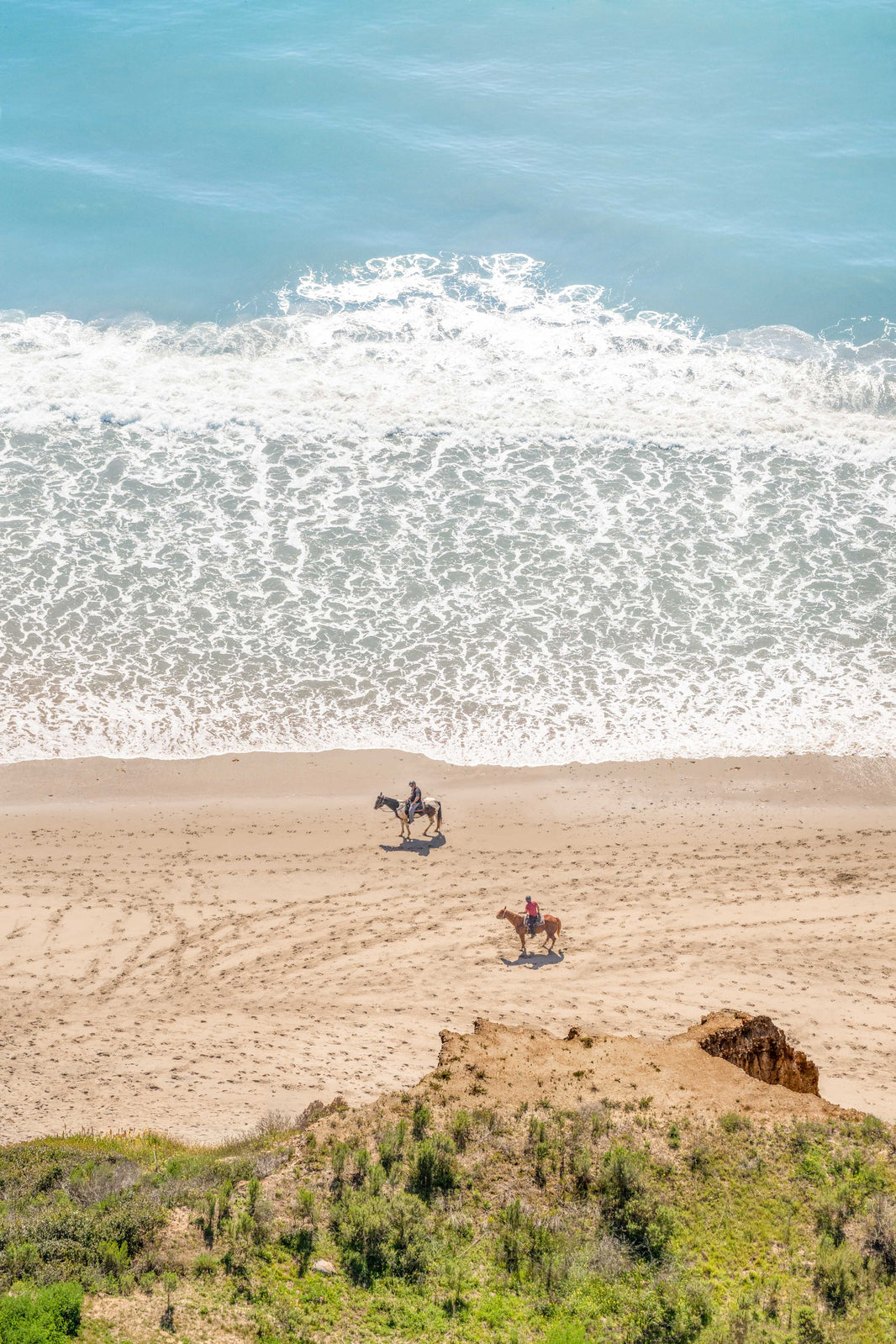 Horseback Riding Vertical, Summerland Beach by Gray Malin