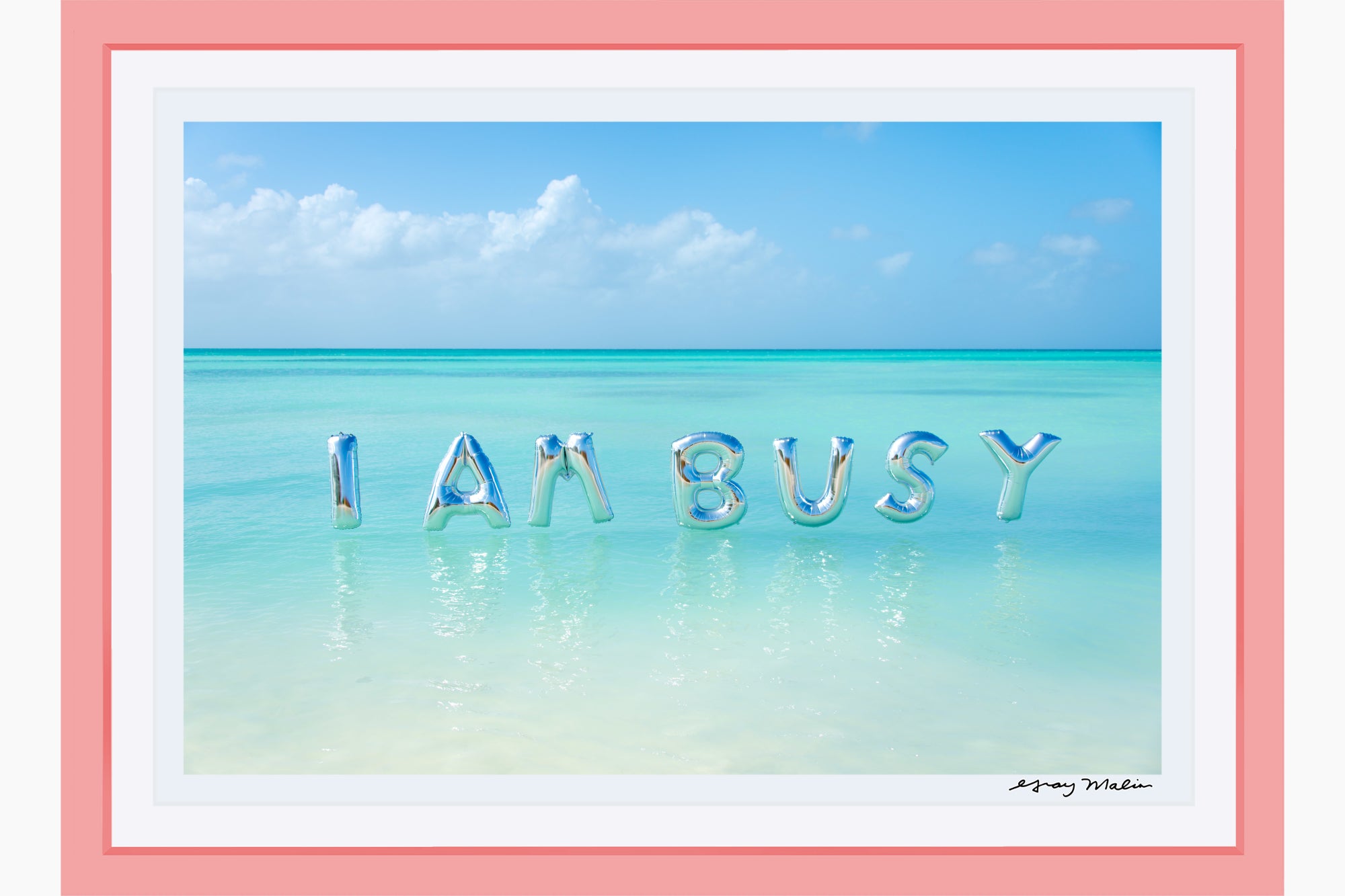 I Am Busy Balloons, Pink Frame