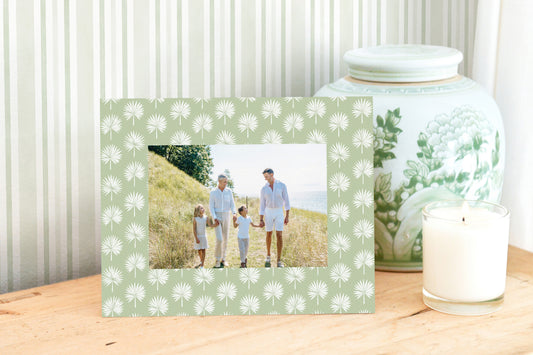The Isla Palm Horizontal Picture Frame -  Celadon Green