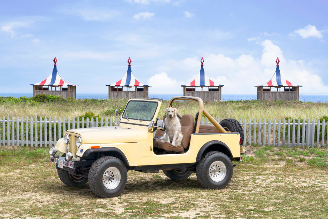 Photography by Gray Malin of Jeep Pup, Chappaquiddick, Martha’s Vineyard