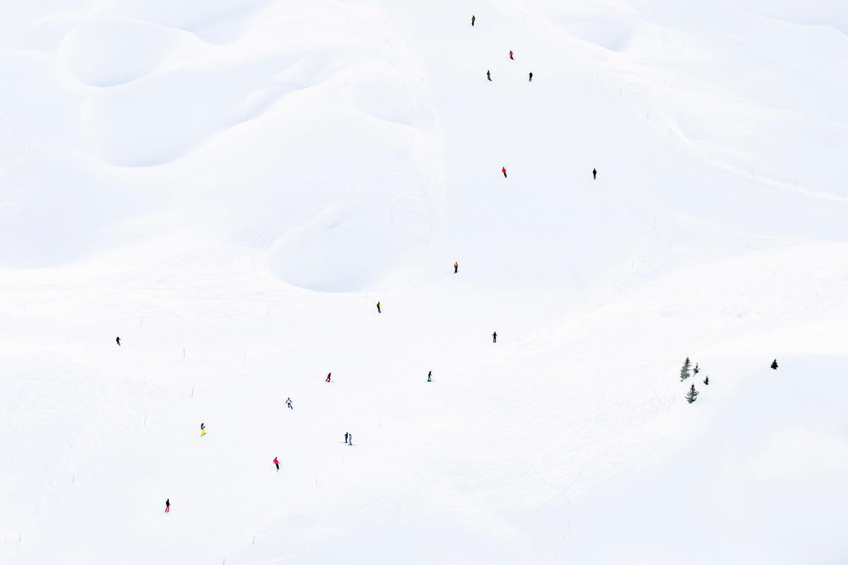 La Plagne Skiers, French Alps