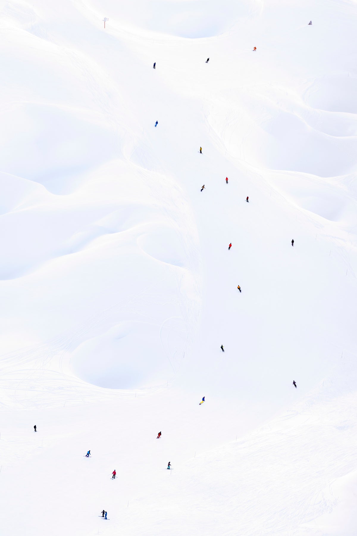 La Plagne Skiers Vertical, French Alps