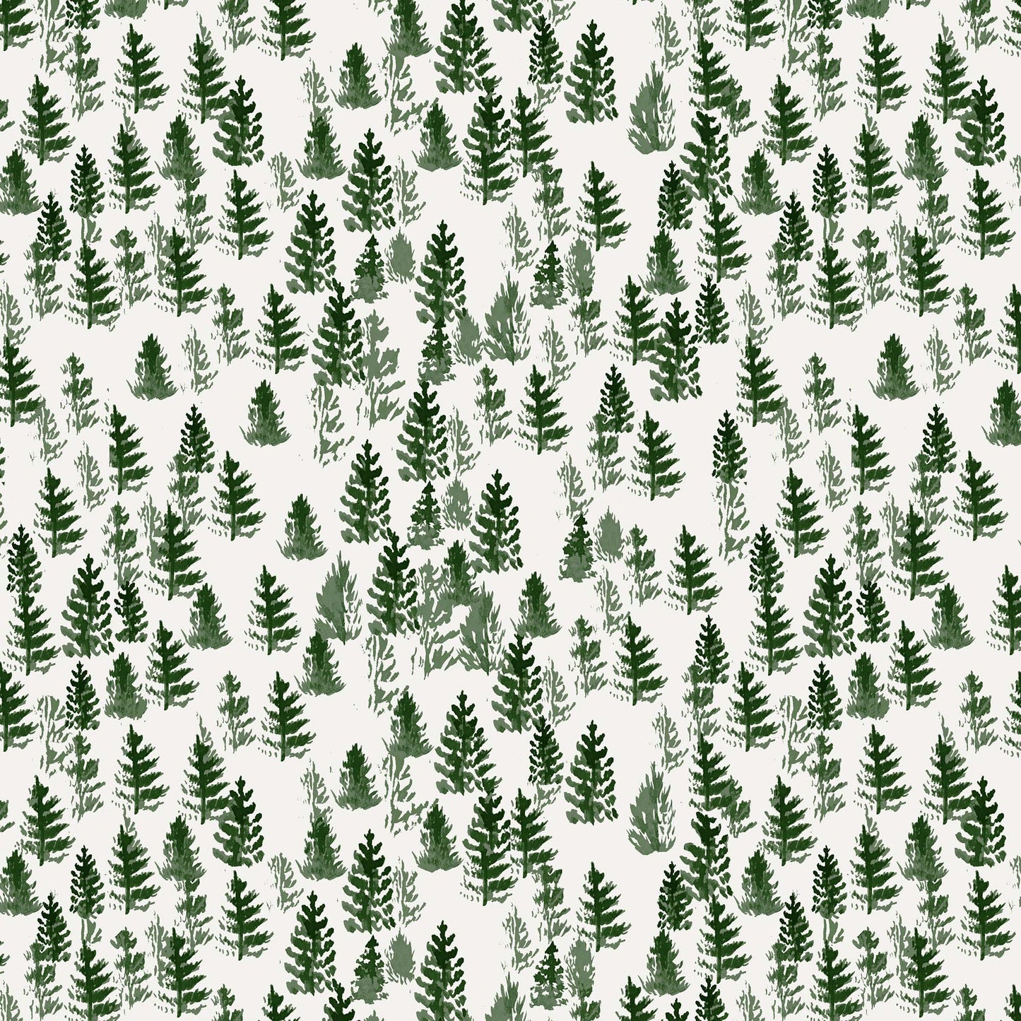 The Pine Trees Toile Pillow, Green