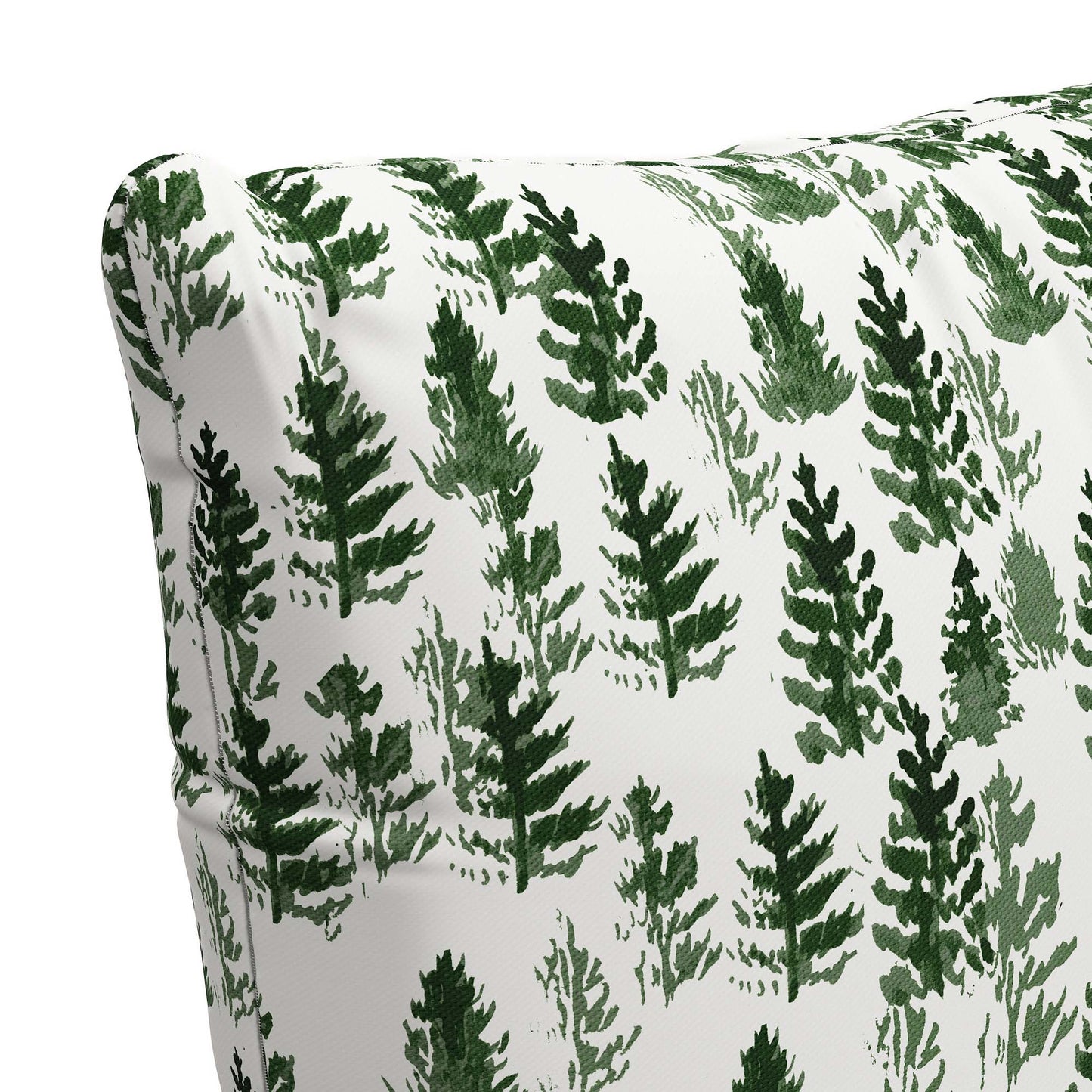 The Pine Trees Toile Pillow, Green