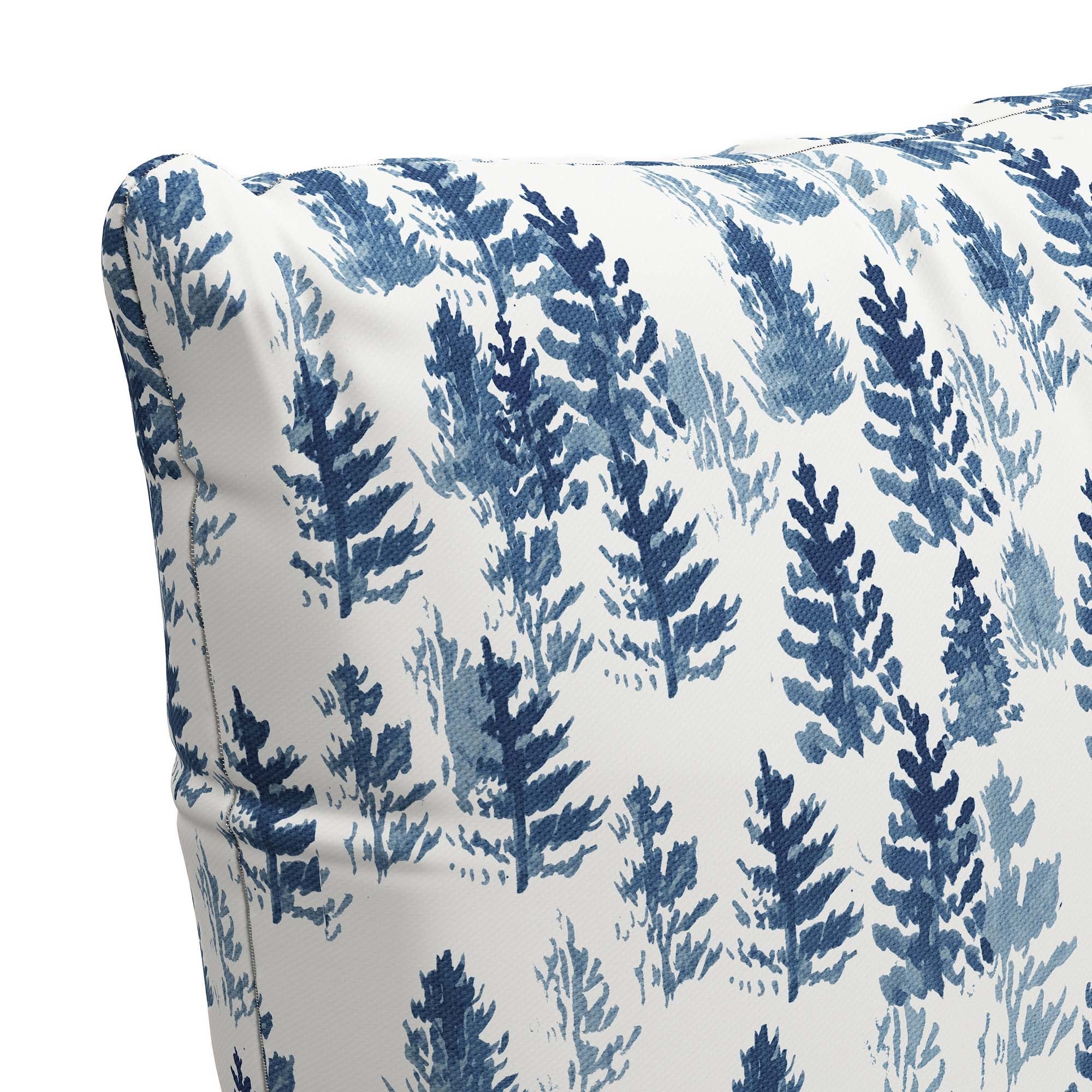 The Pine Trees Toile Pillow, Navy