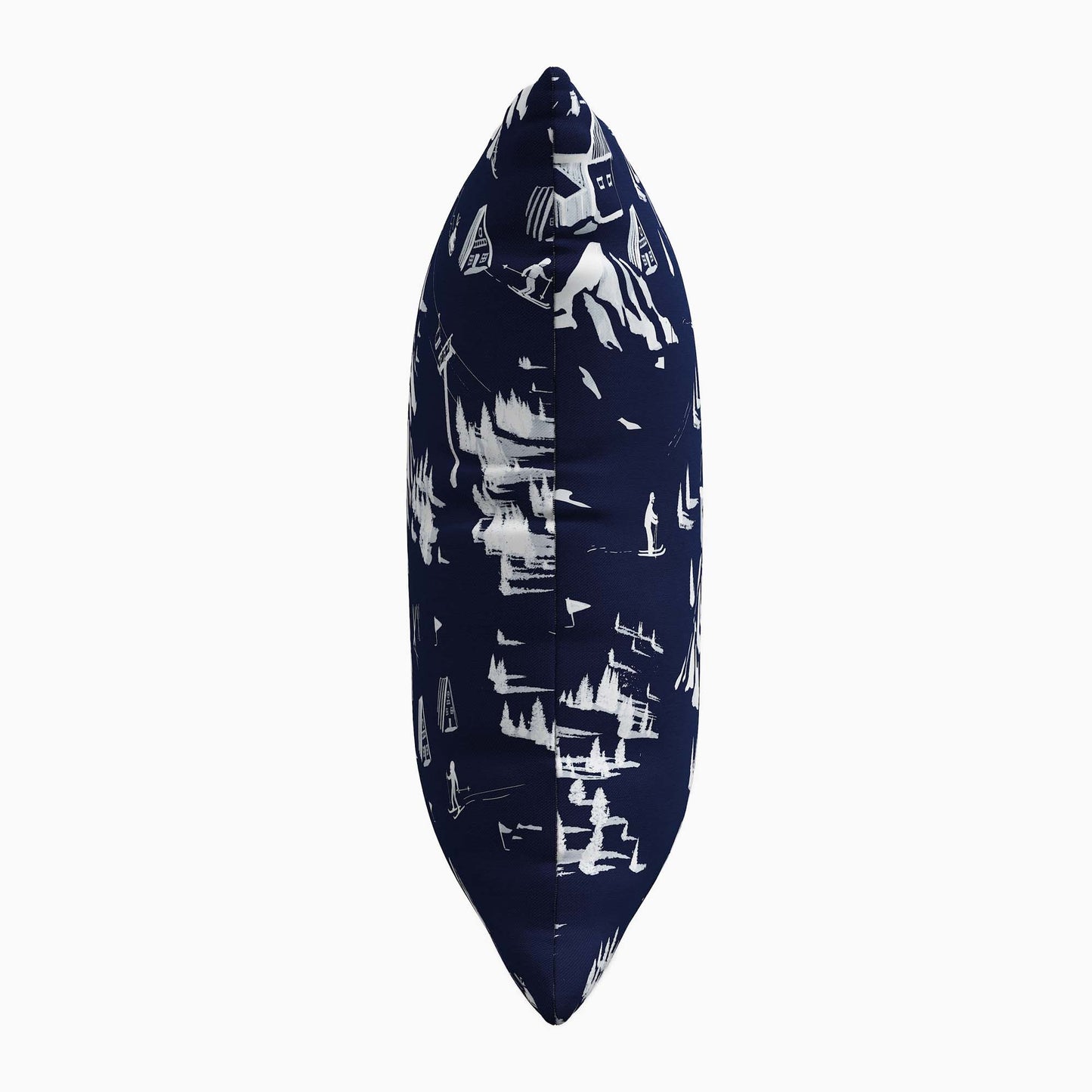 The Ski Toile Pillow, Navy