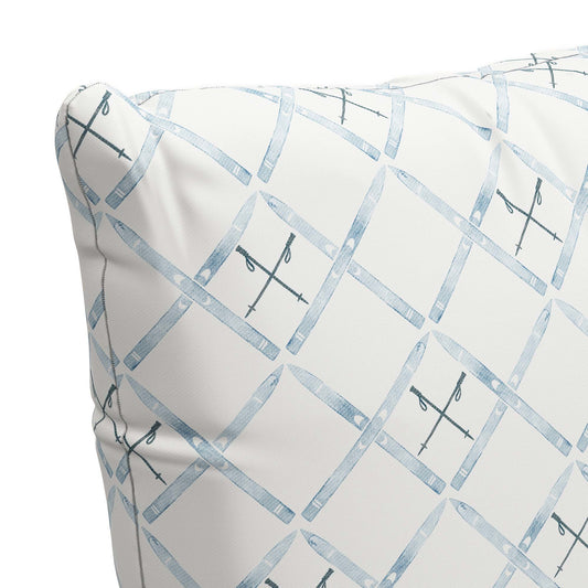 The Vintage Skis Pillow, Blue