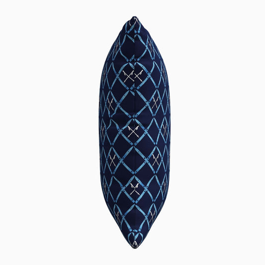 Product image for The Vintage Skis Pillow, Navy