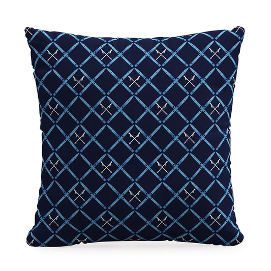 Product image for The Vintage Skis Pillow, Navy