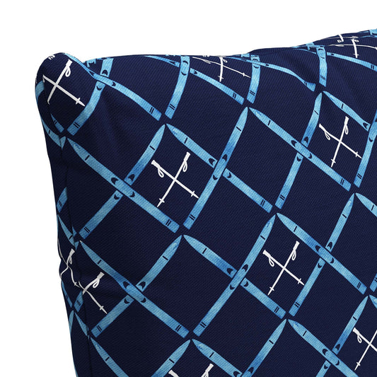 The Vintage Skis Pillow, Navy