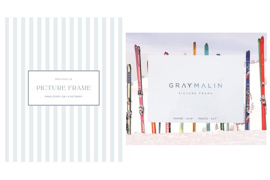 The Retro Skis Horizontal Picture Frame