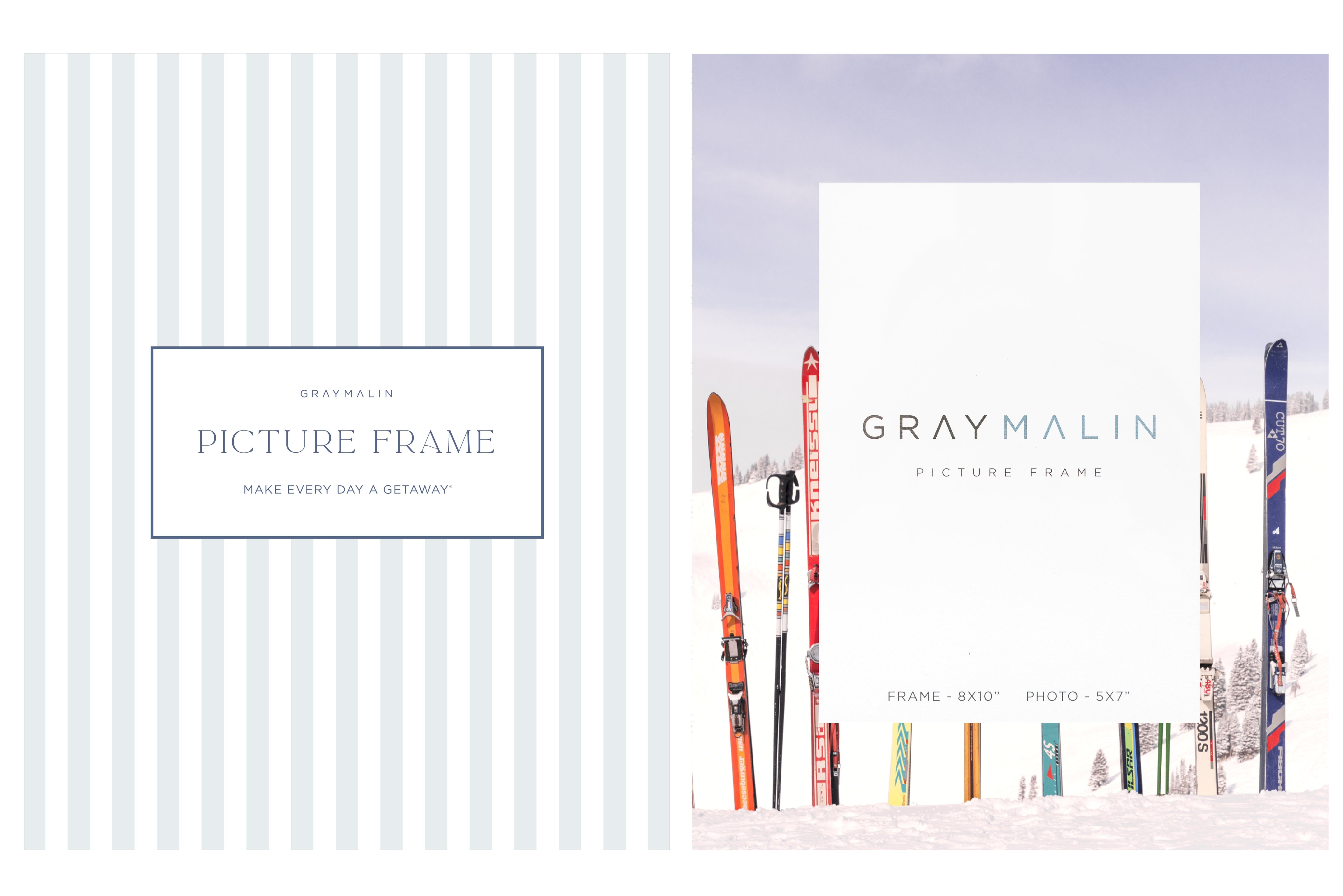 The Retro Skis Vertical Picture Frame