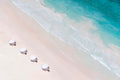 Pink Sand Umbrellas, Briland Club, Harbour Island, Bahamas