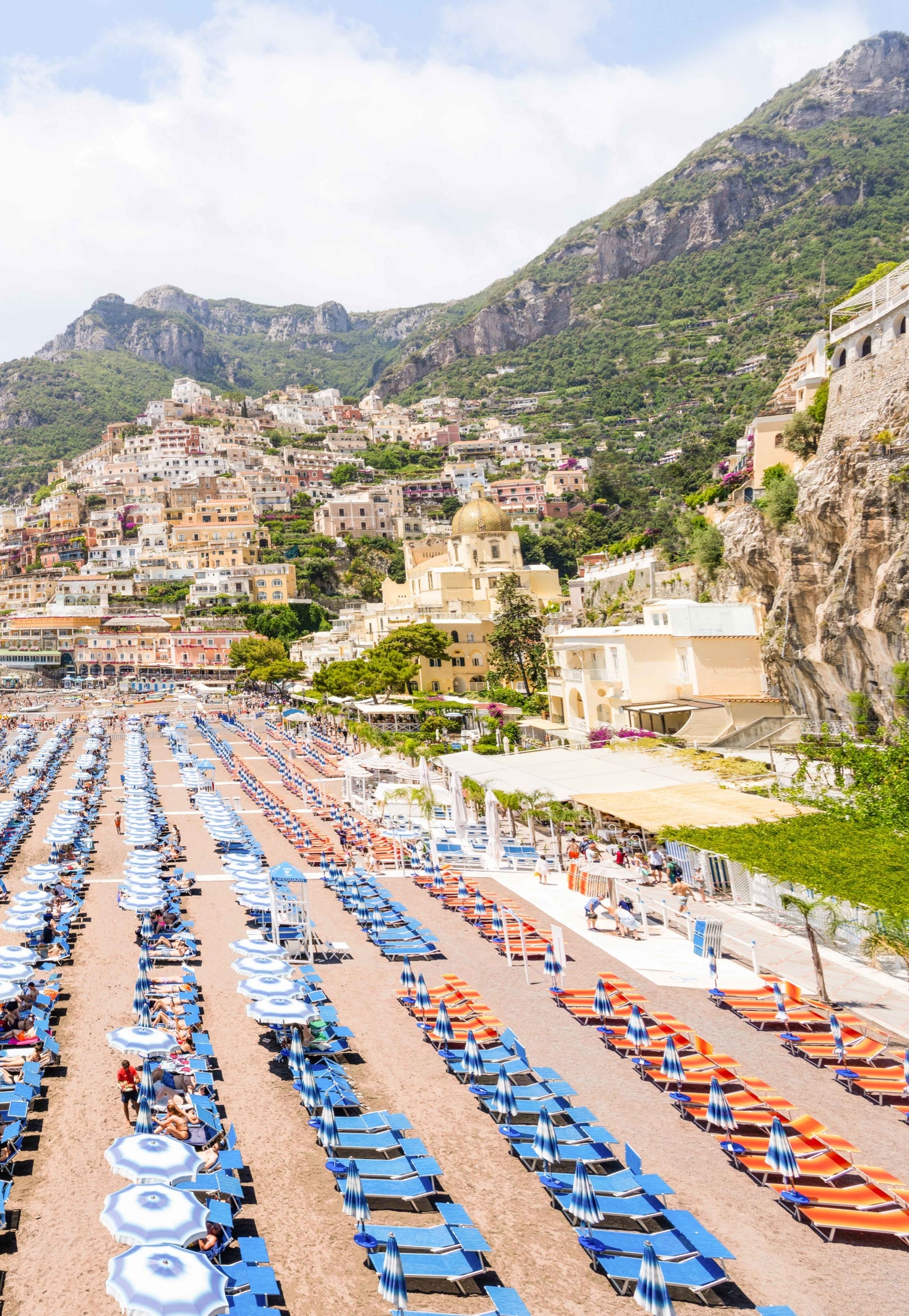 Positano Blue Umbrellas Diptych