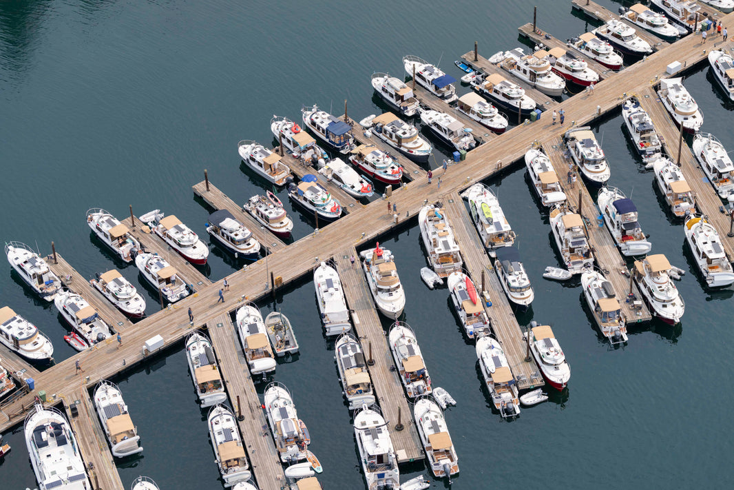 Photography by Gray Malin of Roche Harbor Marina, San Juan Island, Puget Sound
