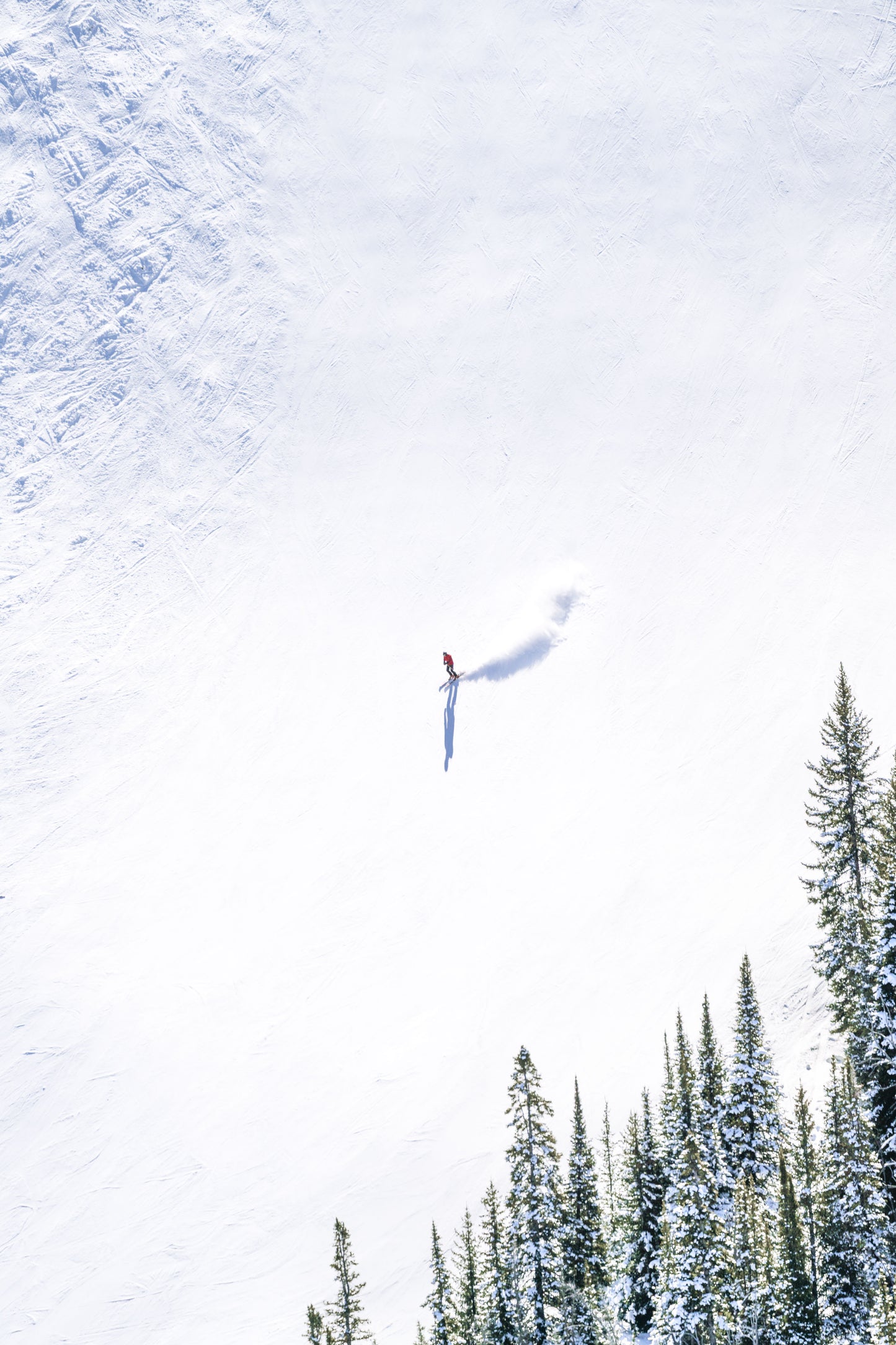 Runaway Run Skier, Big Sky, Montana
