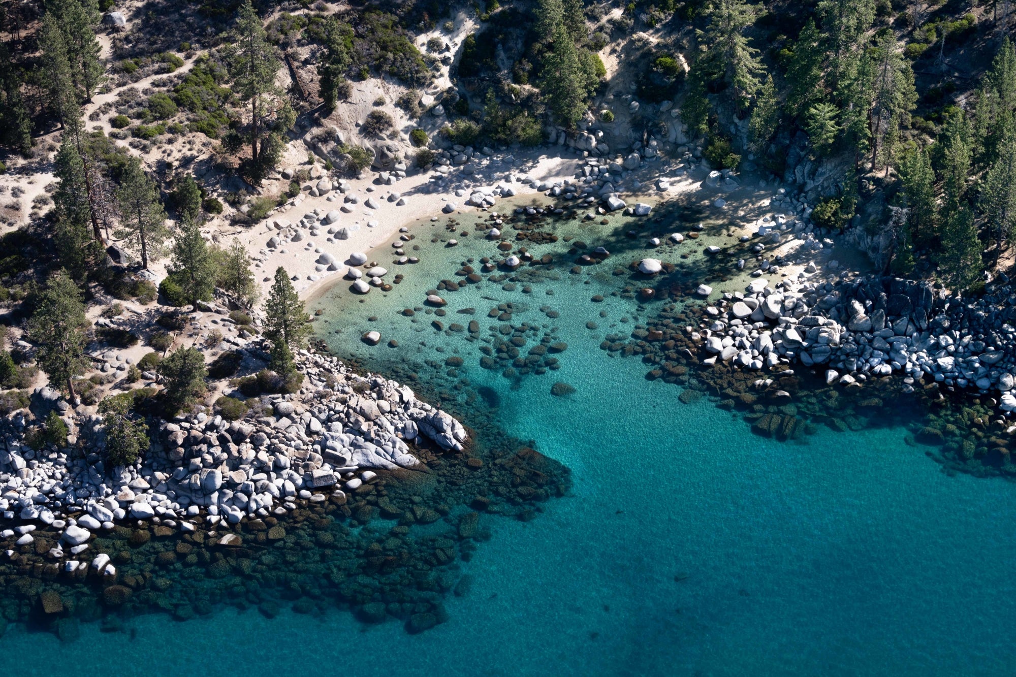 Secret Code Beach Secret Cove Beach, Lake Tahoe – Gray Malin