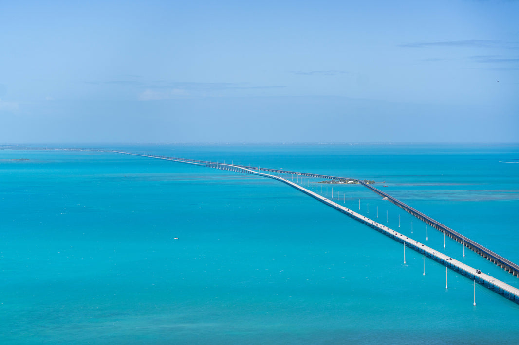 Photography by Gray Malin of Seven Mile Bridge, Florida Keys