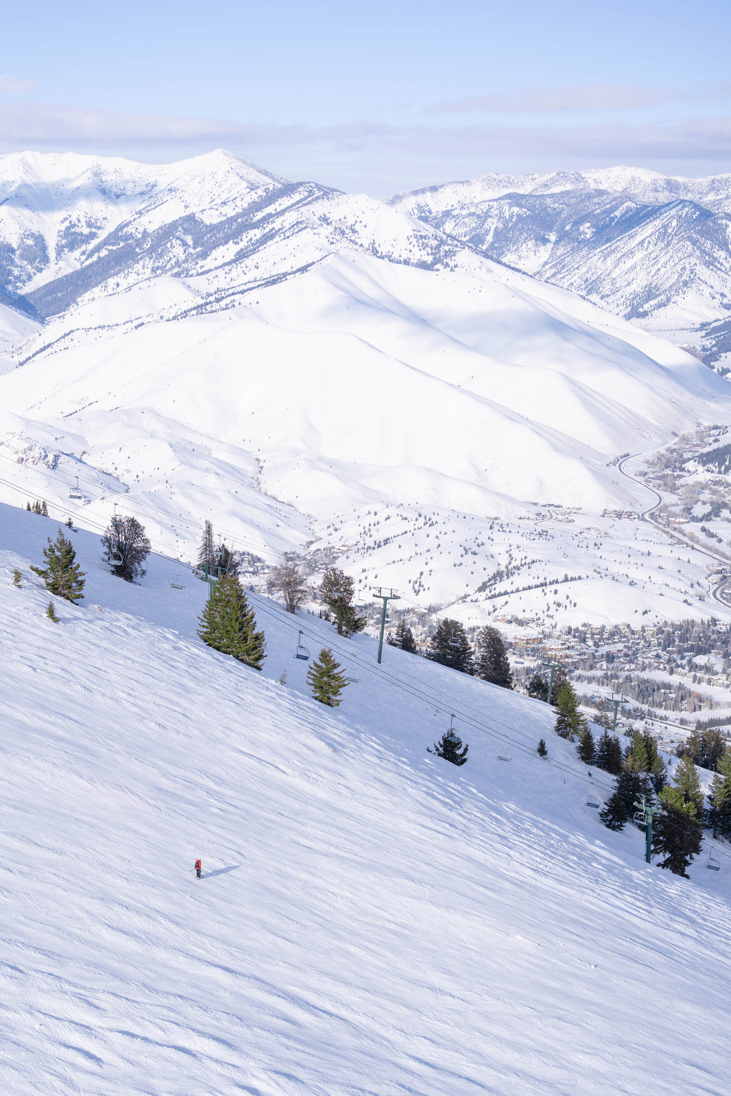 Photography by Gray Malin of Skiing Christmas Bowl, Sun Valley