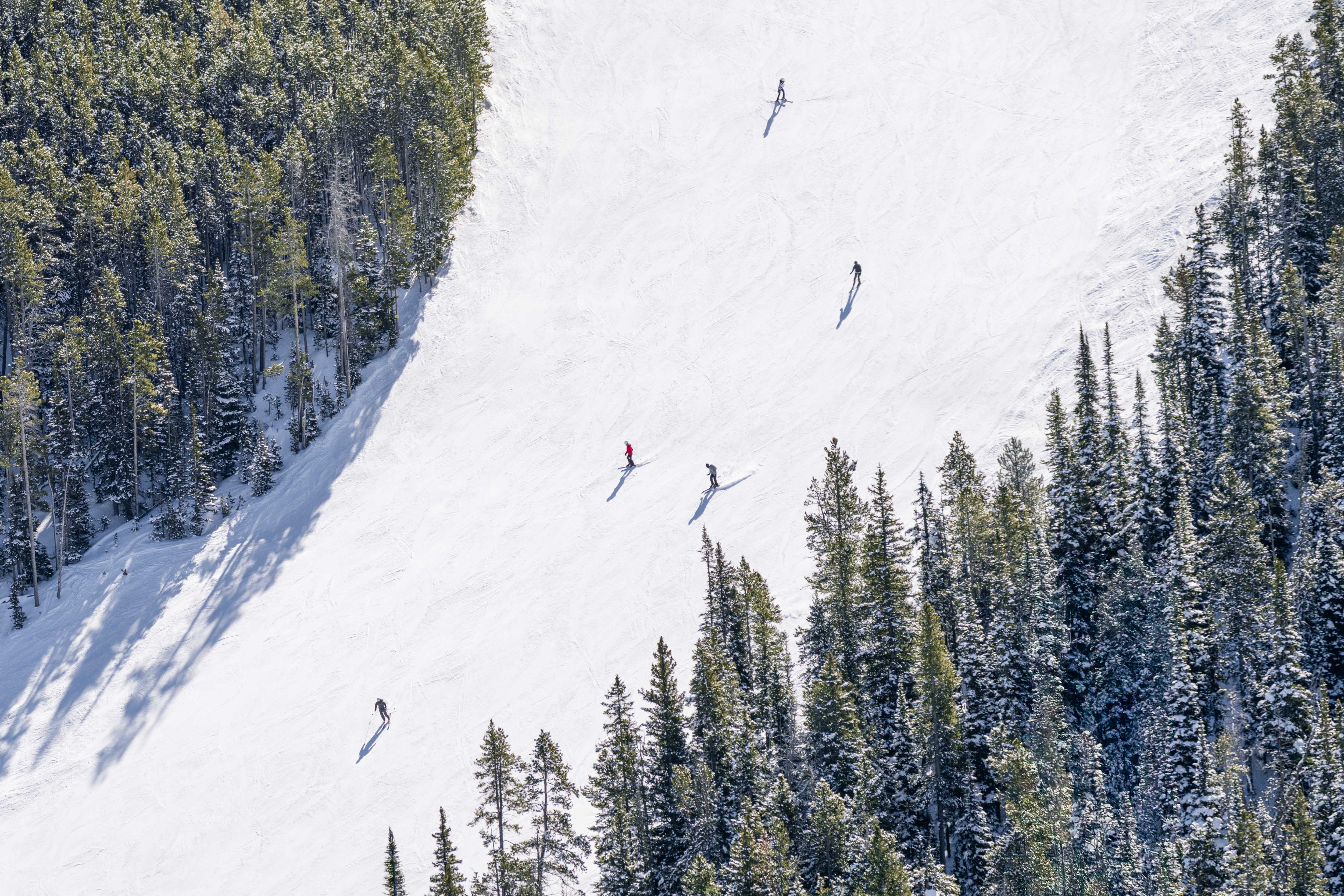 Skiing Lone Mountain, Big Sky, Montana