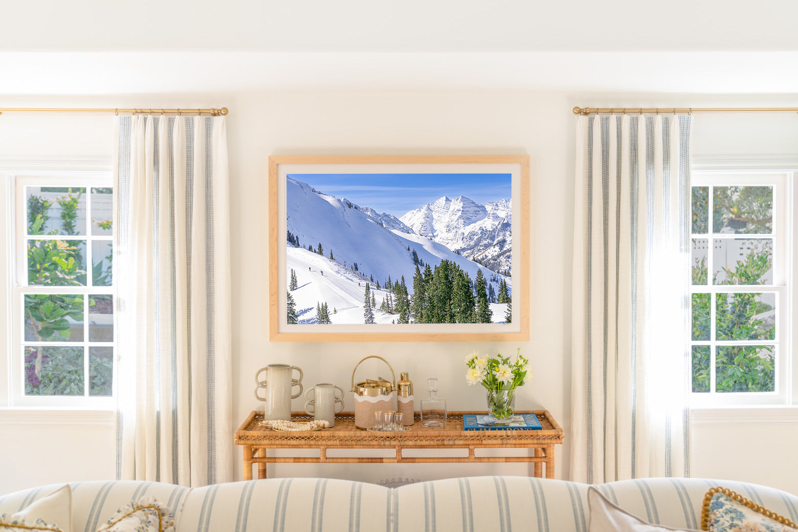 Skinning Past Maroon Bells, Aspen Highlands