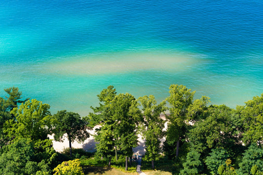 Steps to Lake Michigan