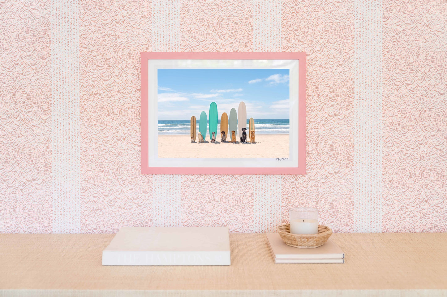 Surf's Up, San Diego, Pink Frame