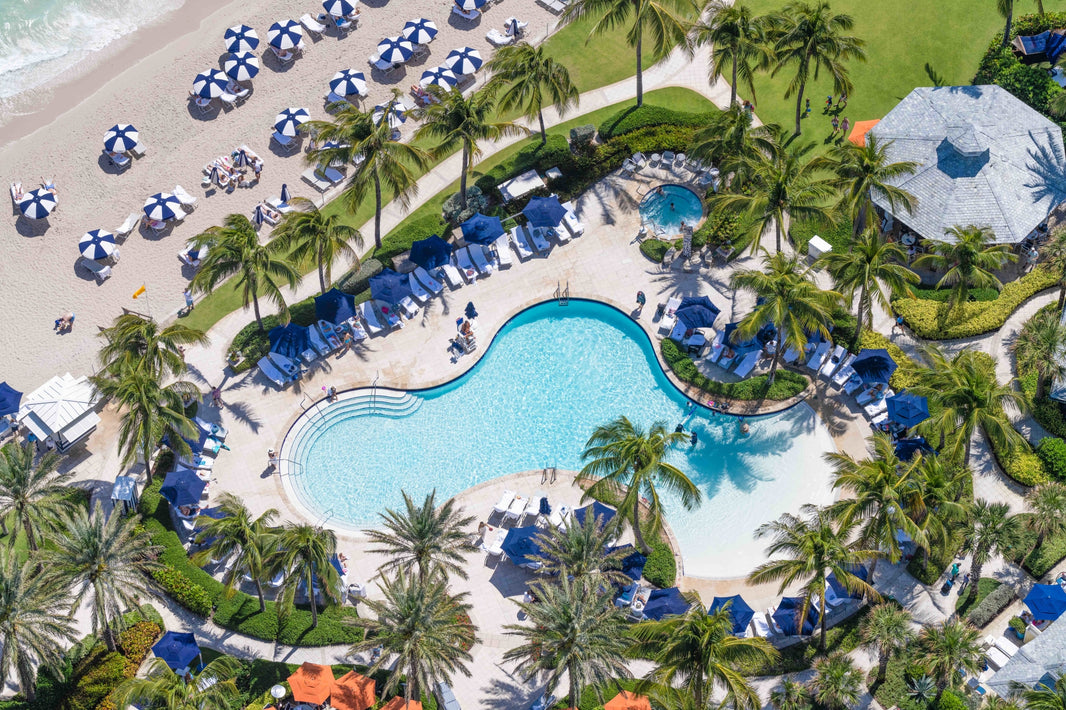 Photography by Gray Malin of The Breakers Swimming Pool, Palm Beach, Florida