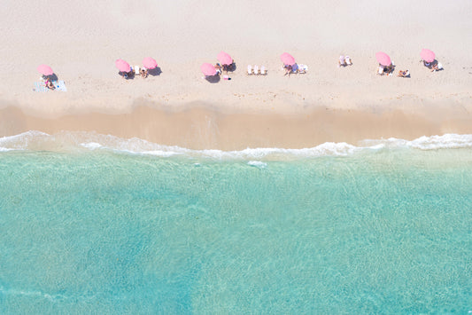 Product image for The Colony Pink Umbrellas, Palm Beach, Florida