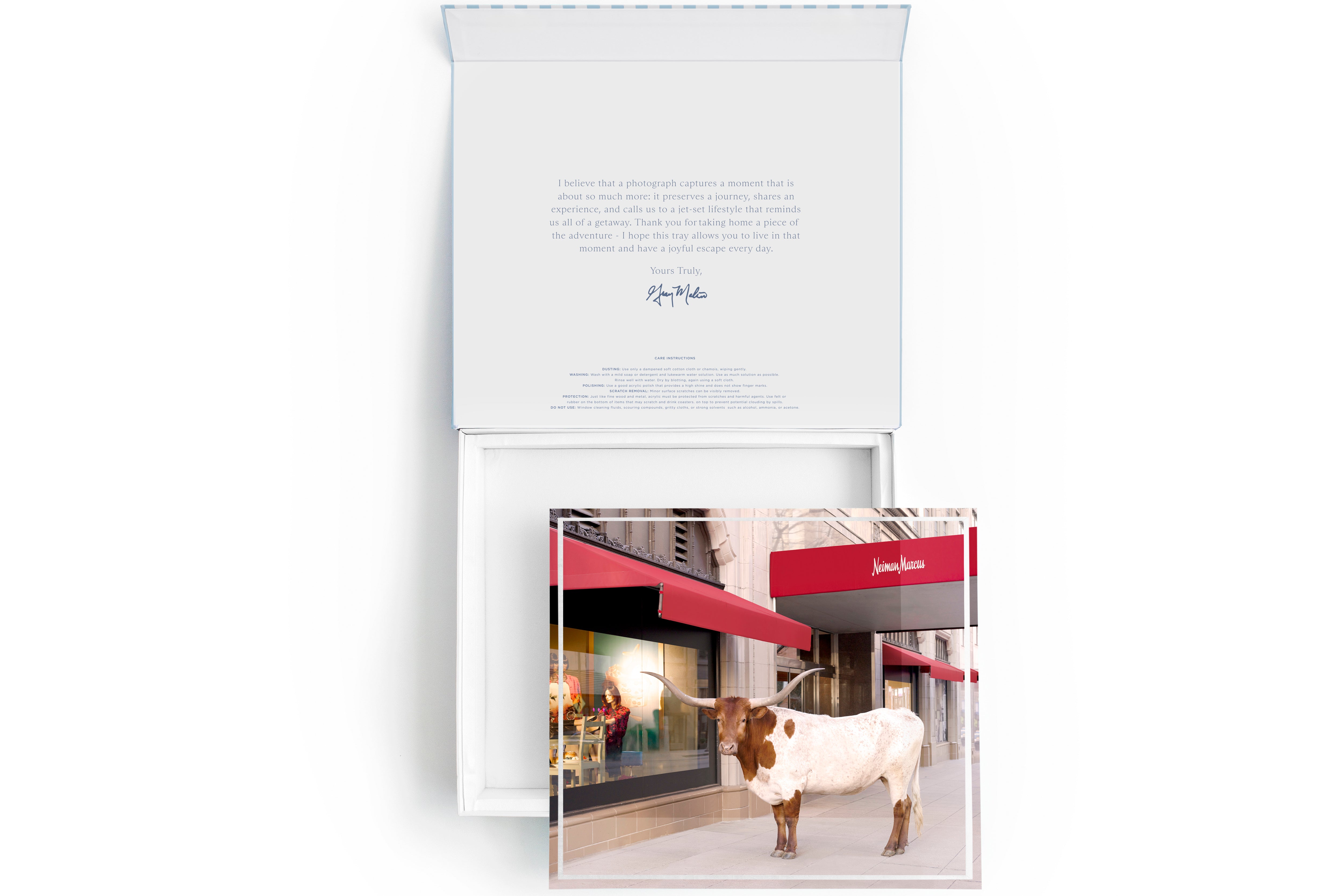 The Longhorn, Neiman Marcus, Downtown Dallas Tray by Gray Malin