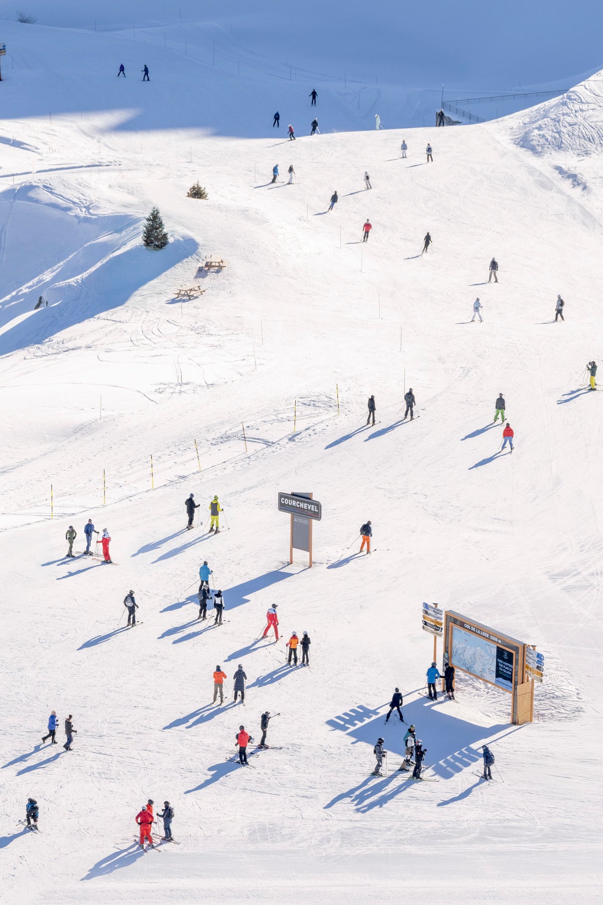 Top of Courchevel Vertical, French Alps