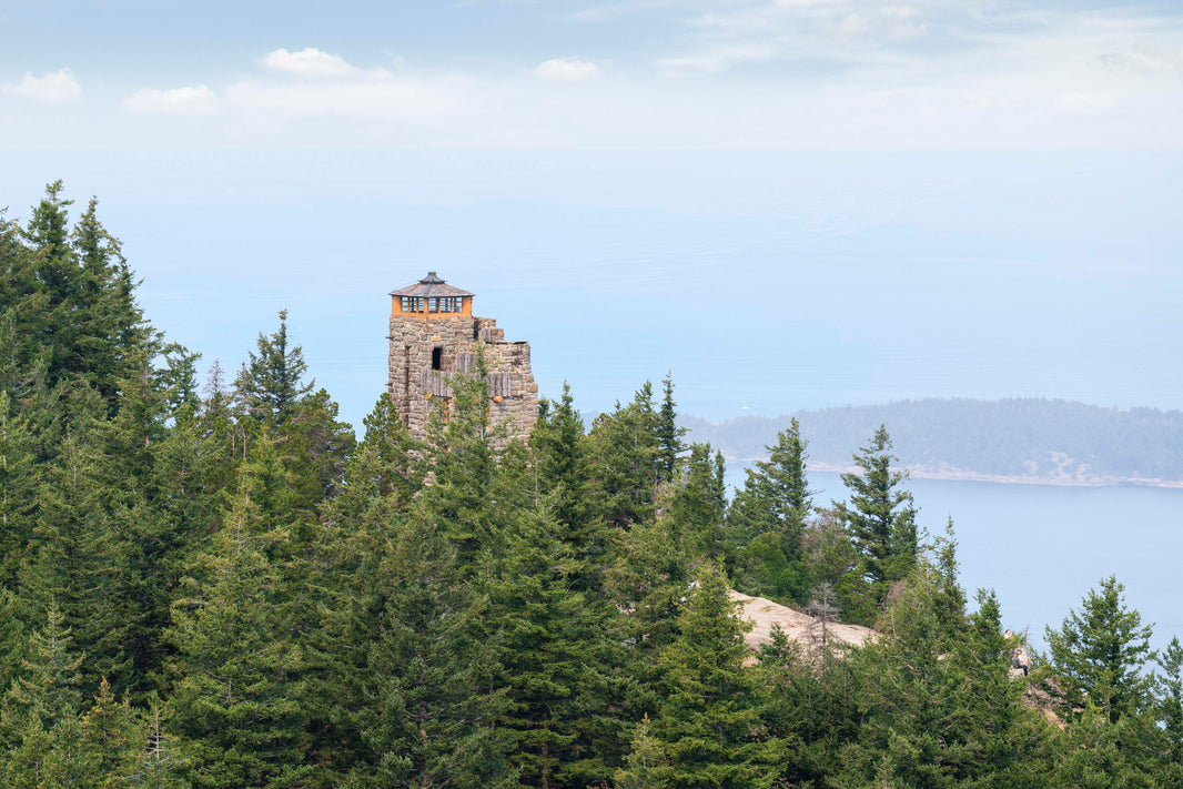 Photography by Gray Malin of Top of Mount Constitution, Orcas Island, Puget Sound
